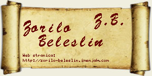 Zorilo Beleslin vizit kartica